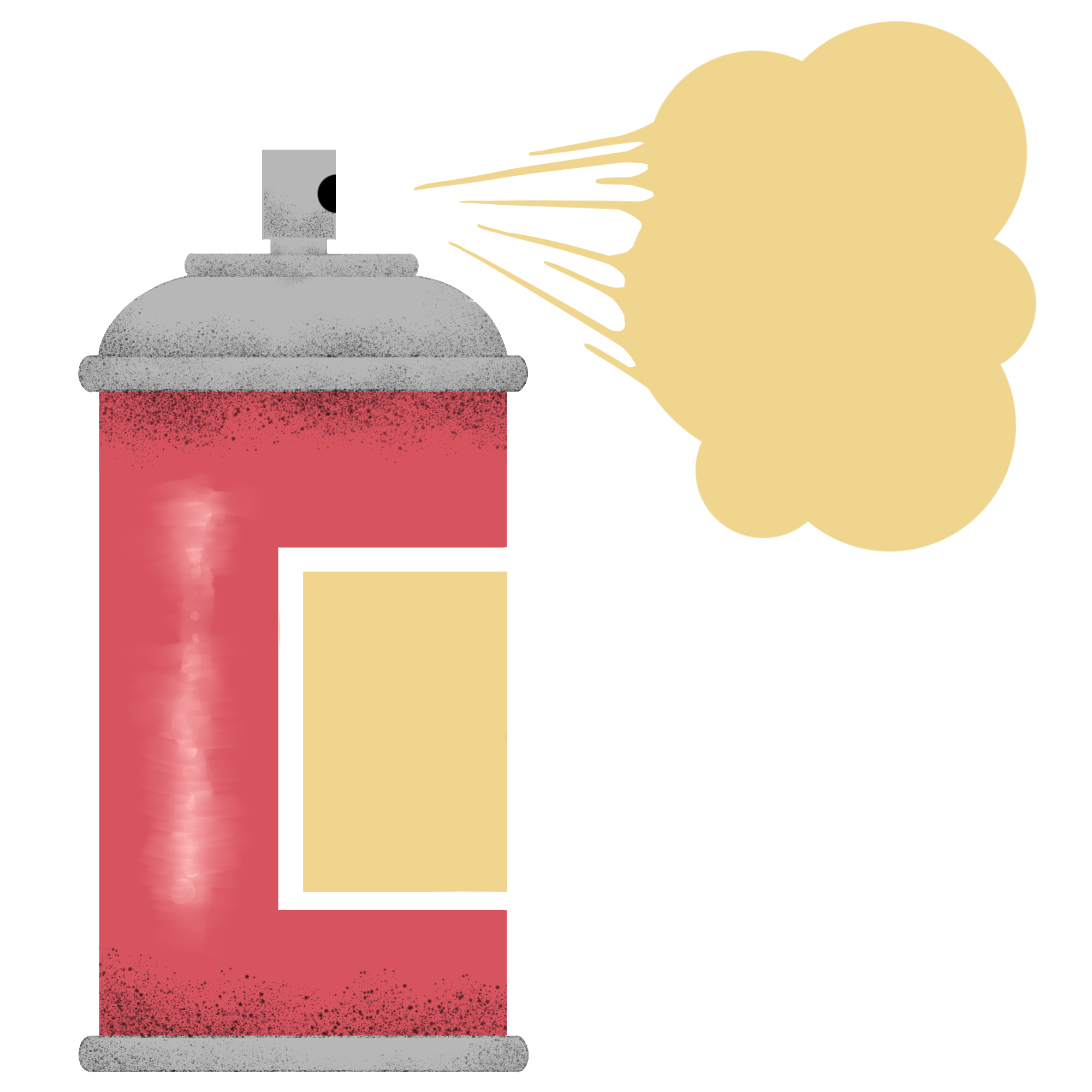 spray paint can spraying paint