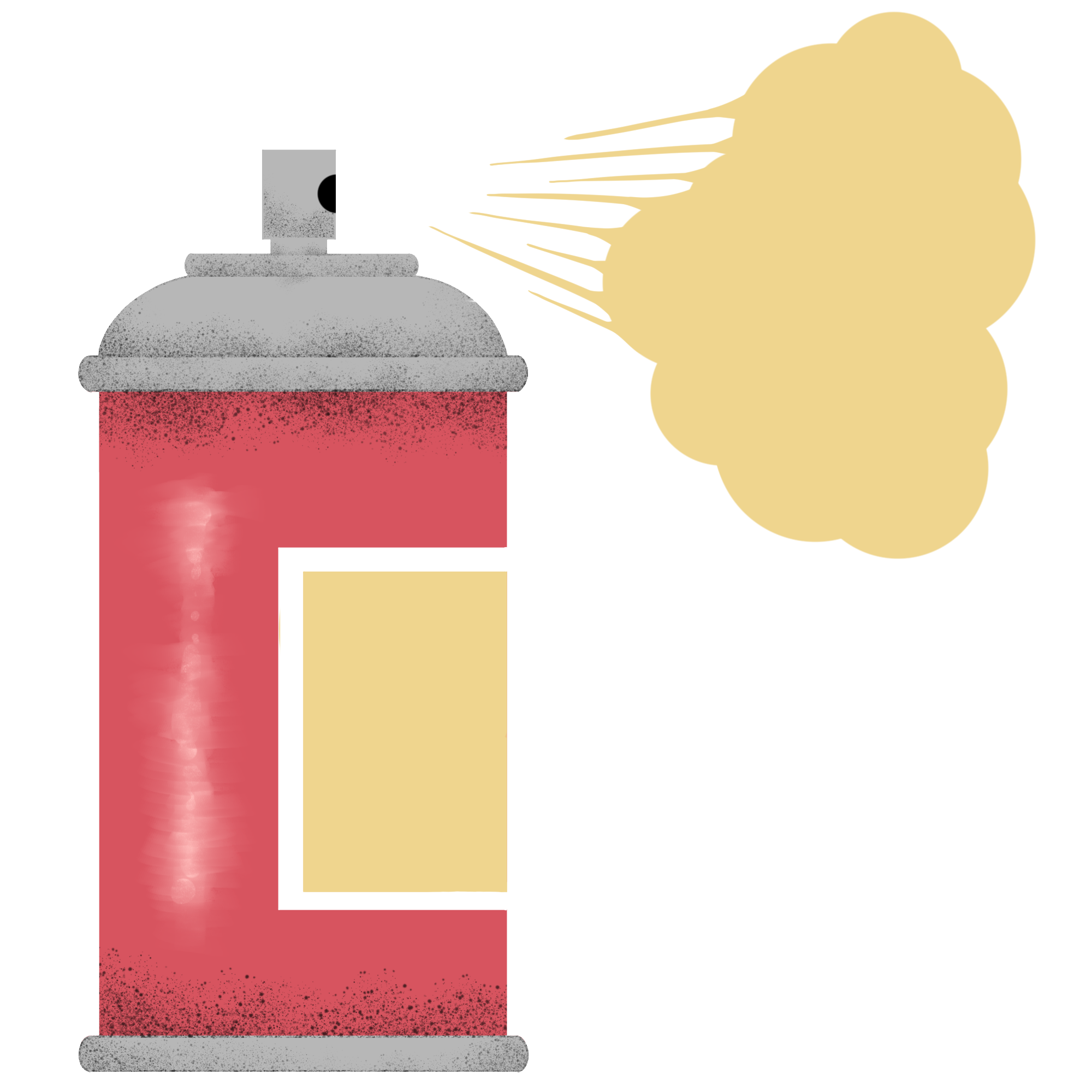 spray paint can spraying paint